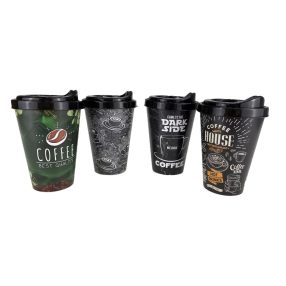   Műanyag REPOHÁR 400 ml KÁVÉS ivólyukas tetővel 24db/csomag