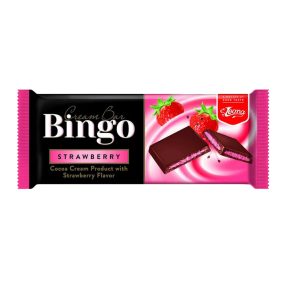 Bingo 90g eper ízű krémmel töltött tejtábla