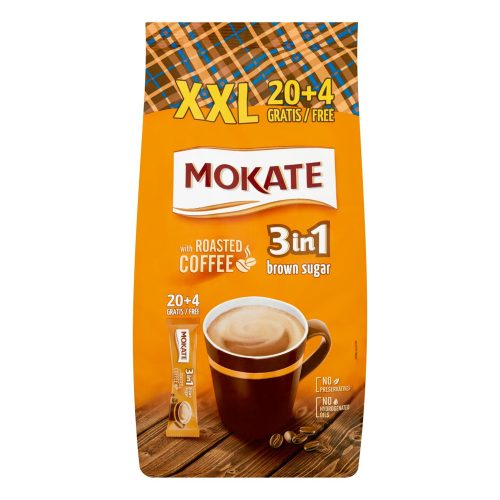Mokate 3in1 XXL instant kávé barnacukor 24db