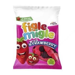 Figle Migle 80g szamóca gyümölcs ízű gumicukor