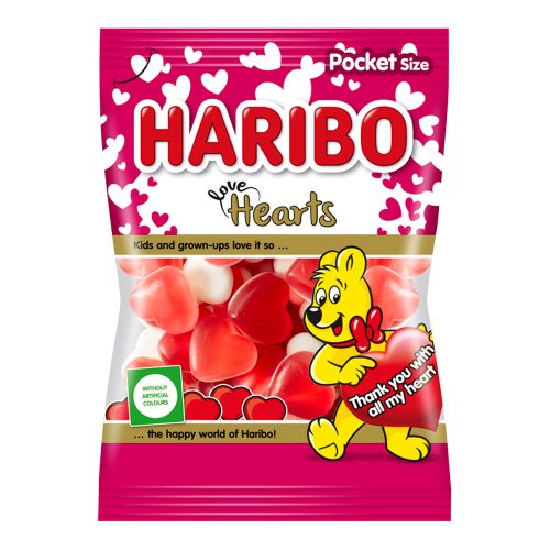Haribo 100g Love Hearts szív gumicukor