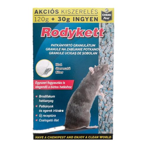 Rodykett 150g patkányirtó granulátum