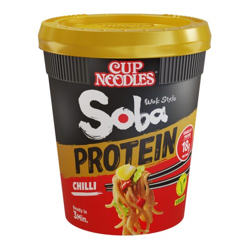 Nissin Soba Protein 93g instant tészta poharas Chili