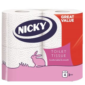 Nicky 4 tekercs toalettpapír 3 rétegű