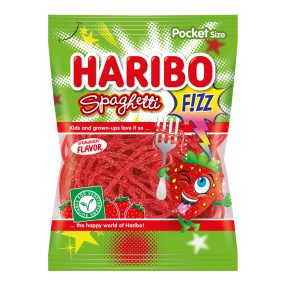 Haribo 75g Spaghetti eper ízű gumicukor