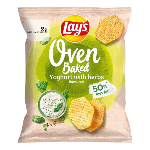Lay's 55g Oven Baked Joghurtos-Zöldfűszeres chips
