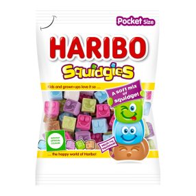  Haribo 80g Squidgies gyümölcs- és kólaízű habosított gumicukor